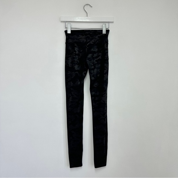 Spanx Faux Leather Camo Leggings in Matte Black - Picture 4 of 6